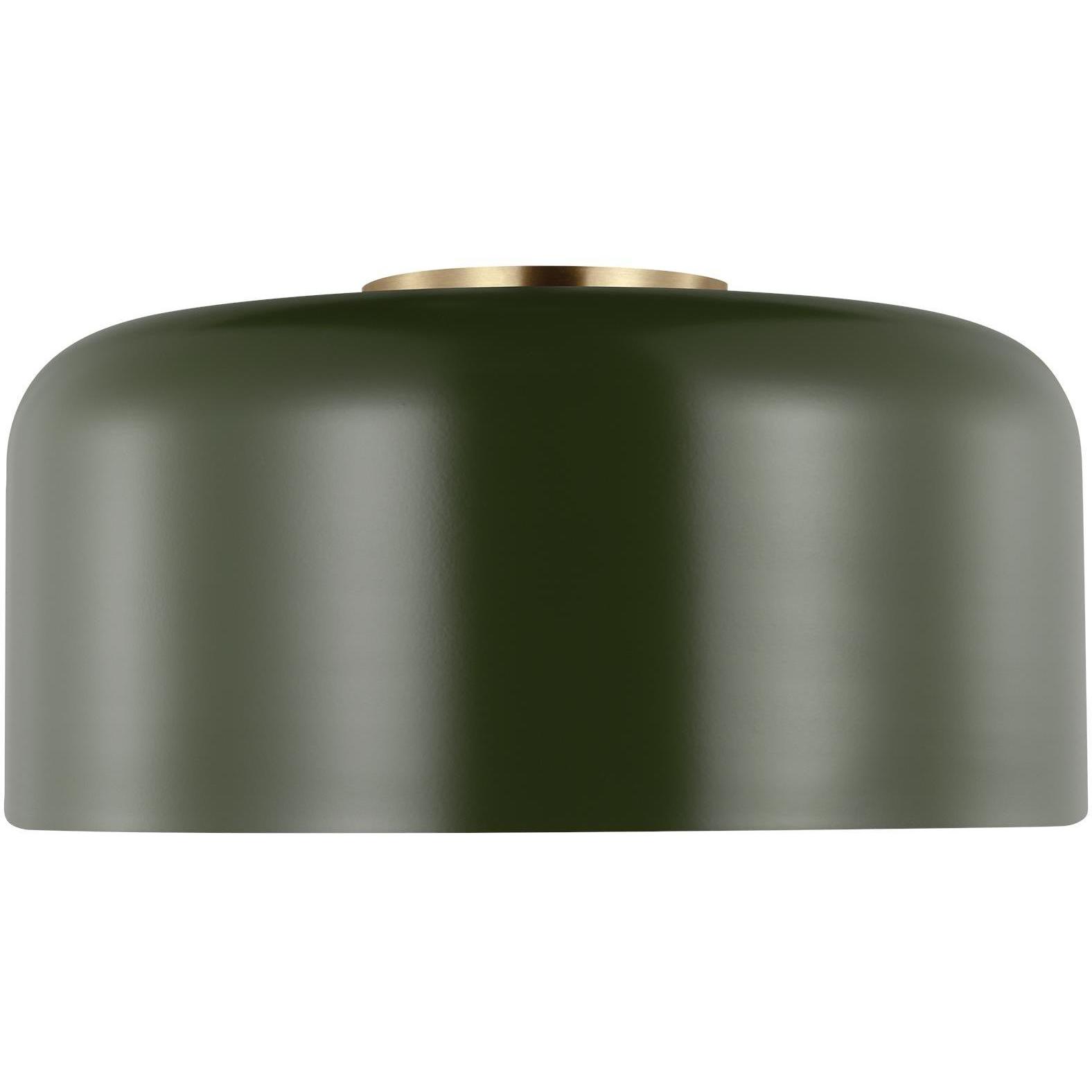 Malone 1 Light 13.75 inch Olive Ceiling Flush Mount Ceiling Light